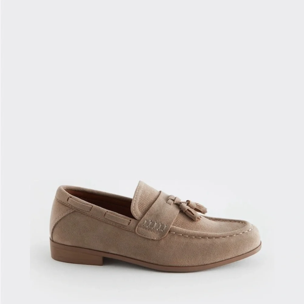 NEXT Ortholite Ultra kids Beige Tasseled Loafer Comfort Foam UK 10 US 11